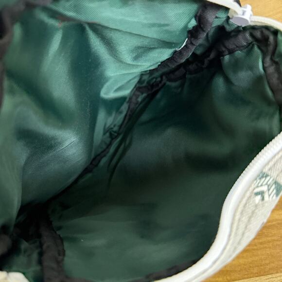 Kavu Wallop Crossbody Bag Purse Grey Multi Canvas Geometric Zip Pockets Rope - Picture 5 of 7